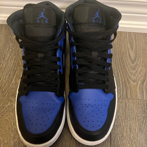 JORDAN 1 MID RETRO ROYAL | WORN ONCE - Picture 1 of 5